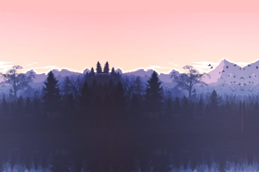 purple and pink landscpae