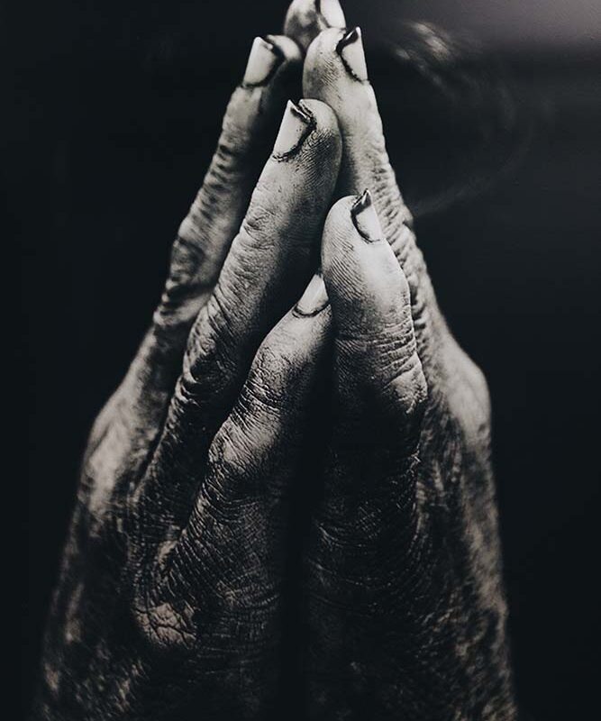 hands together in prayer