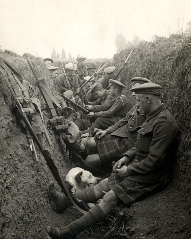 Soldiers in a trench