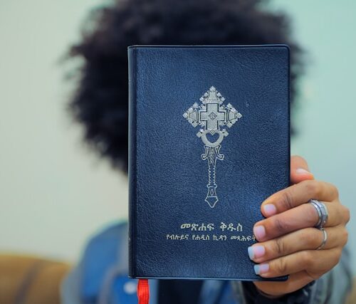 Woman holding a book