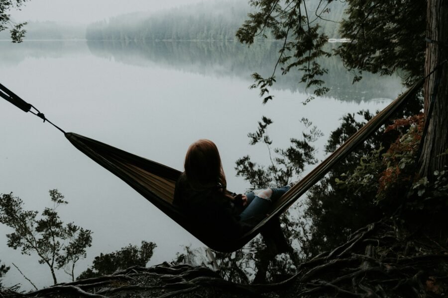 Girl on a hammock