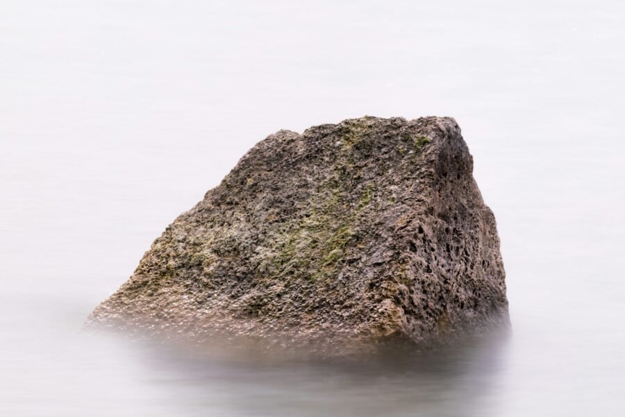 Rock in the fog